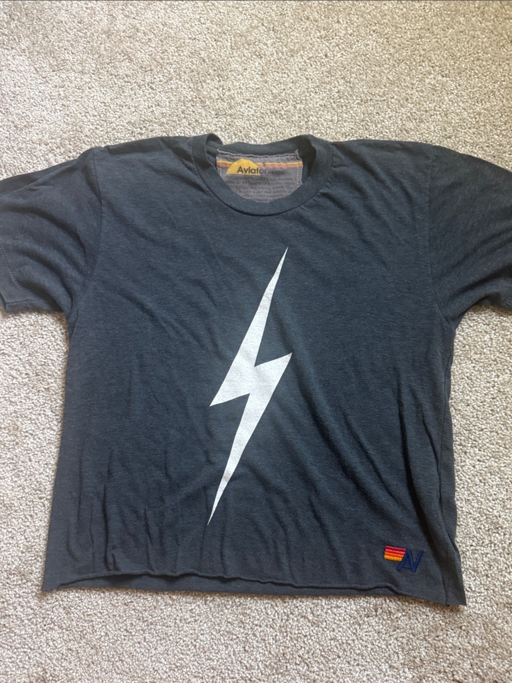 Lightning Bolt Graphic Tee - Aviator Nation. Women’s Small.